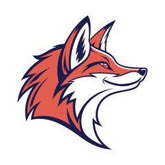 fox head logo template business logo concept vector art silhouette