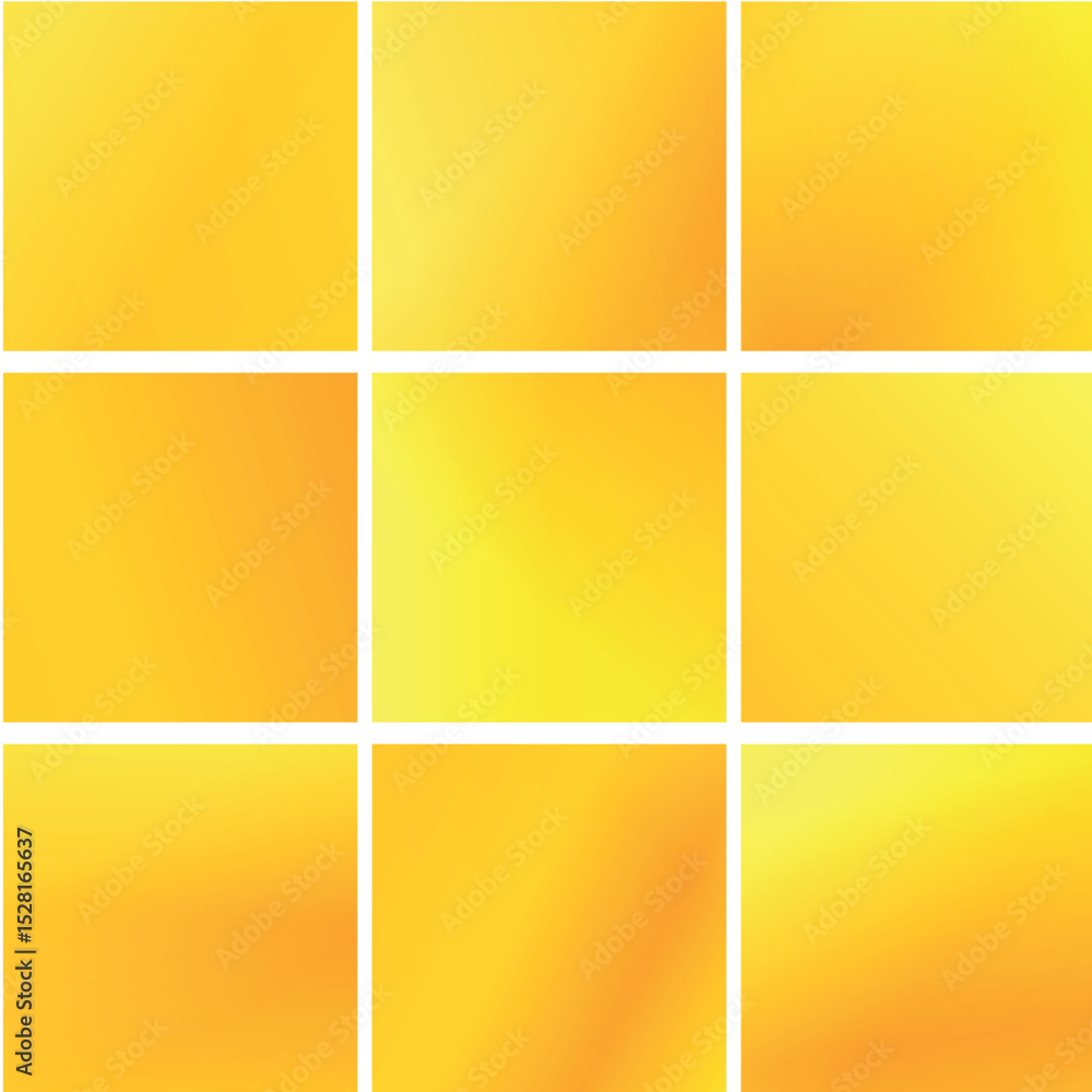 Poster abstract gradient squares grid pattern, yellow orange, design or template