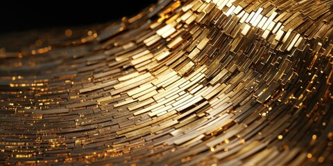 Luxurious golden banner background, elegant gold texture, shimmering light reflections, abstract design concept, sparkling metallic backdrop.
