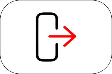 At the center, there is a black door-like shape that is open on the right side.