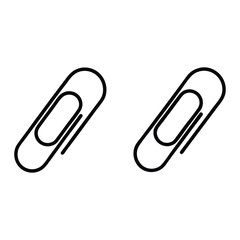 Obraz premium Simple Paperclip Icons Clean, Minimalist Design Elements