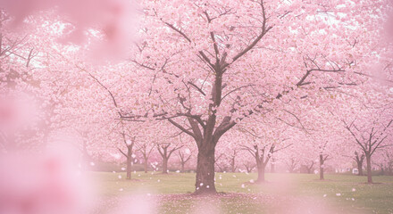 Cherry blossom garden background