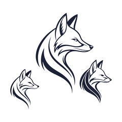 wolf head icon vector art