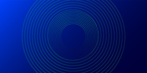 Abstract blue glowing geometric lines on dark blue background