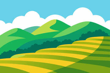 Fototapeta premium landscape with mountains and blue sky