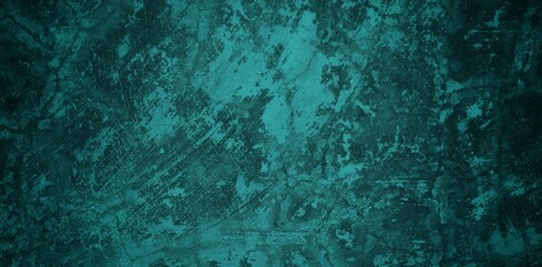 A textured background featuring a deep teal color with a distressed, grunge appearance. The surface shows variations in tone and subtle patterns, creating an abstract and moody aesthetic.