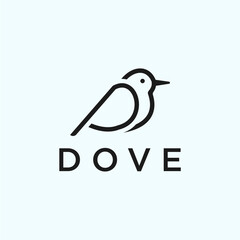 dove logo design vector silhouette illustration