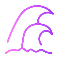 tsunami gradient icon