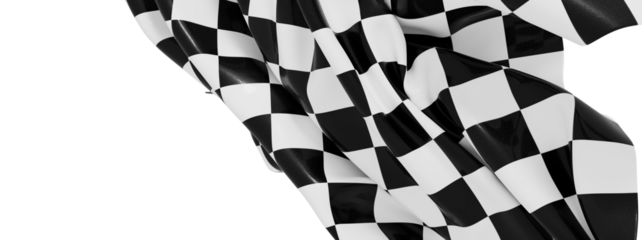 Black and white checkered flag fabric, great for racing, speed, and victory themes.