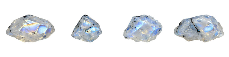 Fototapeta premium Celestial Stones: A collection of stunning gemstones, with a mesmerizing play of light and color that seems to capture the essence of the cosmos.