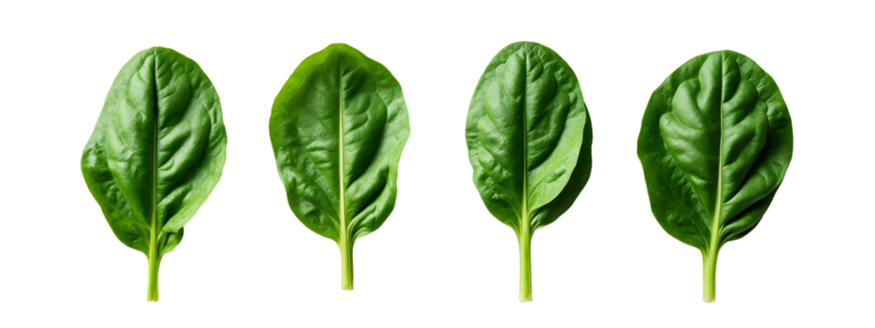 A set of four green leaves