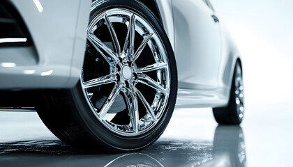 tire at repairing service garage background. Technician man replacing winter and summer tyre for safety road trip. Transportation and automotive maintenance concept