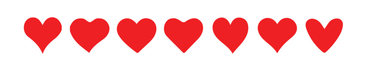 Red love heart icon vector, heart, love, valentine, symbol, romance, vector illustration eps 10.