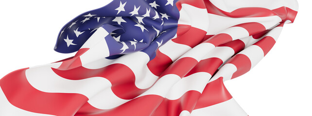 High-quality image of an American flag, perfect for patriotic designs and backgrounds.