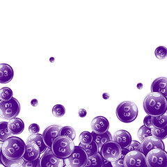 Vitamin D3 round capsules.