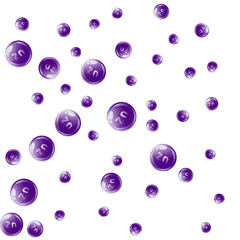 Zinc round capsules scattered randomly.