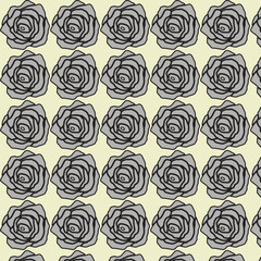 Seamless Floral Pattern with Flower Silhouettes on Vibrant Background – Modern Botanical Repeat Design in Vector Format"