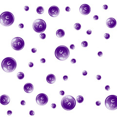 Zinc round capsules scattered randomly.