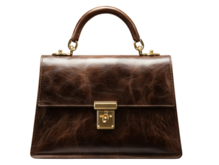 An elegant and stylish brown leather handbag