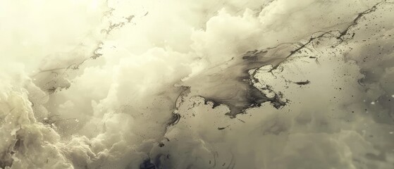 Abstract Clouds Ink Painting Background