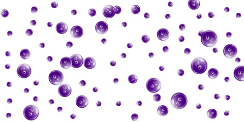 Zinc round capsules scattered randomly.