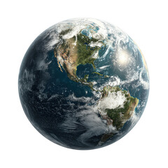 Detailed earth image showing north and south america