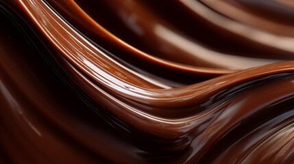 立体的に流れるチョコレートの質感と光の艶。高級感と甘さを演出できるビジュアル素材。
