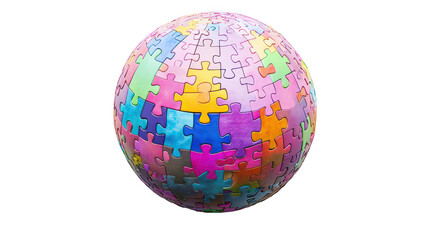 Obraz premium Colorful puzzle sphere easter egg design