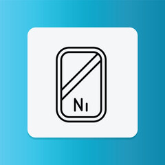 Nickel metal symbol, commonly used in jewelry manufacturing.