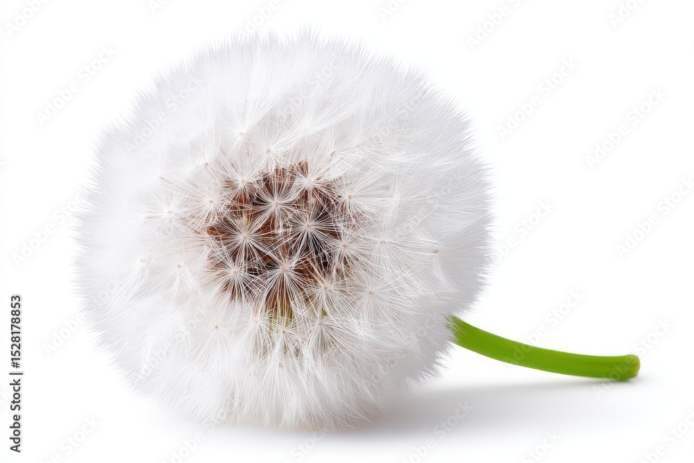Poster delicate dandelion puff radiating purity and simplicity showcasing intricate seed structure against 