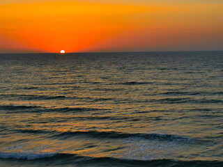 Sunrise out of the Romanian Black Sea
