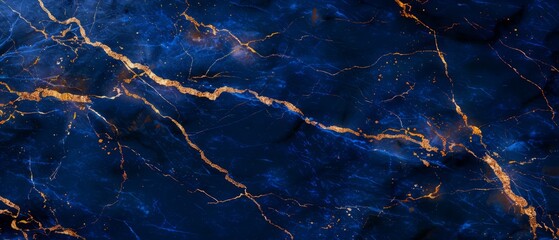 Blue Marble Texture With Golden Veins