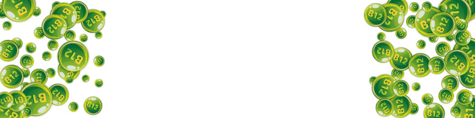 Vitamin B12 messy round pills.