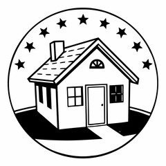 Home logo design template. Vector illustration.