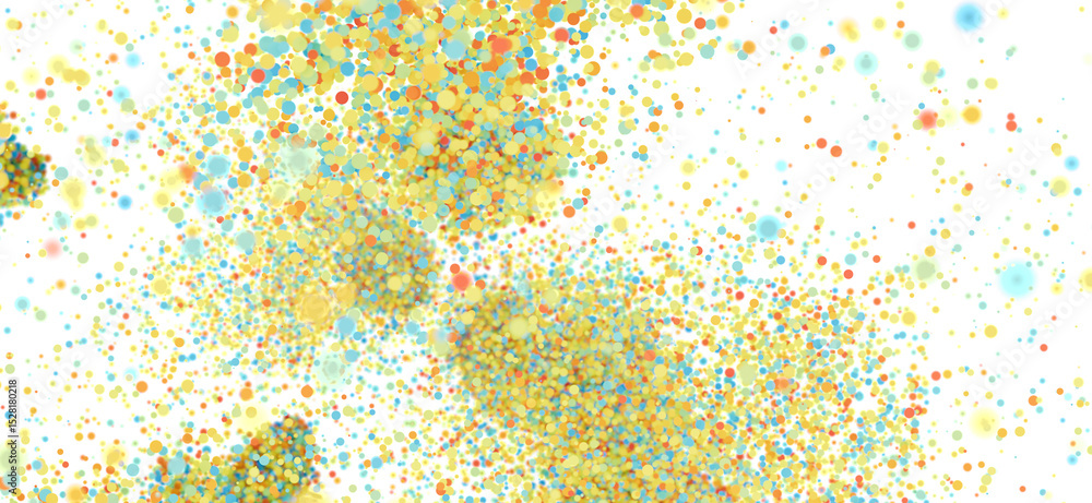 Poster Abstract background of colorful dots exploding. Perfect for vibrant designs.