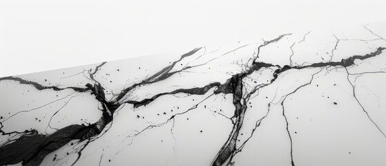 Obraz premium Abstract Black And White Cracks Texture