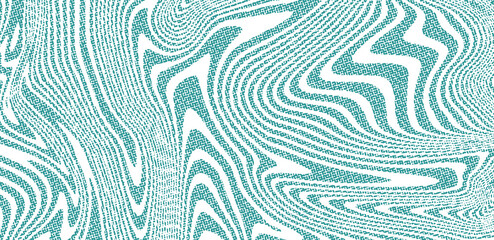 Abstract Trippy Psychedelic Texture. Y2k Geometric Green Pattern. Vector Illustration