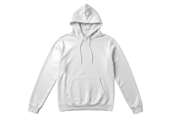 Blank White Hoodie Mockup: Apparel Design Template