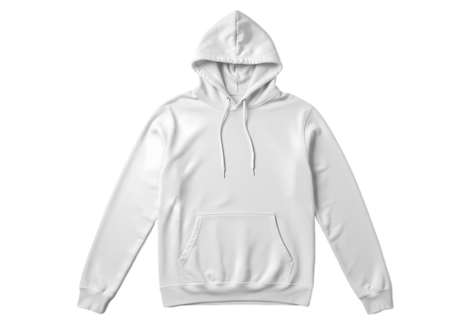 Blank White Hoodie Mockup: Apparel Design Template