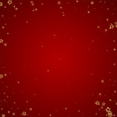 Gold sparkling star confetti.