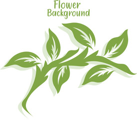 Elegant Green Leaf Branch Illustration on White Background Perfect for Nature Themed Designs and Springtime Projects Simple and Clean Aesthetic Vector Graphic