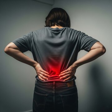 A person holding his back experiences back pain, injuries, diseases of the musculoskeletal system, problems with internal organs. 
sprains of ligaments and muscles, bruises. Diseases of the spine