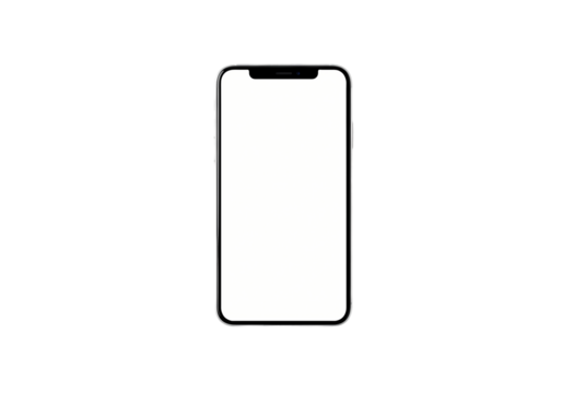 Blank Smartphone Screen: Perfect for App Mockups & Presentations
