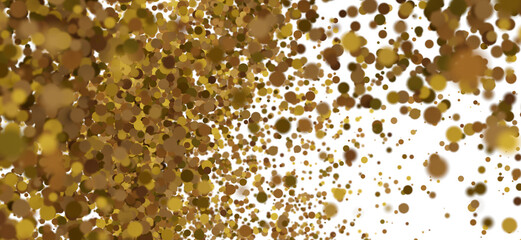 Abstract background of golden confetti. Perfect for celebrations, parties, and festive designs.
