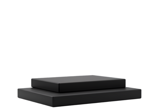 Elegant Black Platform: Perfect for Product Displays and Presentations