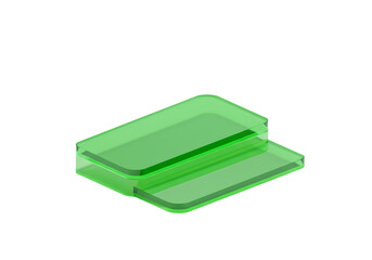 Stunning Green Glass Platform: Abstract 3D Render for Design Inspiration