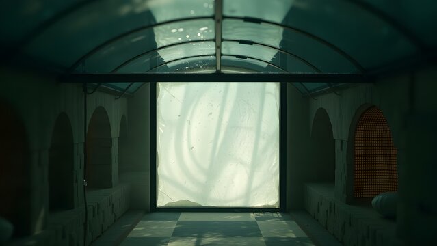 Disintermediate Clicks-And-Mortar Niches and Lime nearly in glass tunnel &mdash; emotive mood, woven glass texture, flickering shadows light