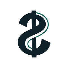 Clean Dollar-Sign Emblem, White on Deep Slate Blue”

“Flat Graphic Currency Symbol on Soft Background”