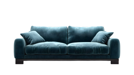 Modern sofa on isolated white background. Furniture for the modern interior, minimalist design.