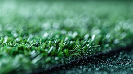 A detailed close-up of artificial grass showcasing a vivid texture, emphasizing the beauty and versatility of modern landscaping solutions for various environments.